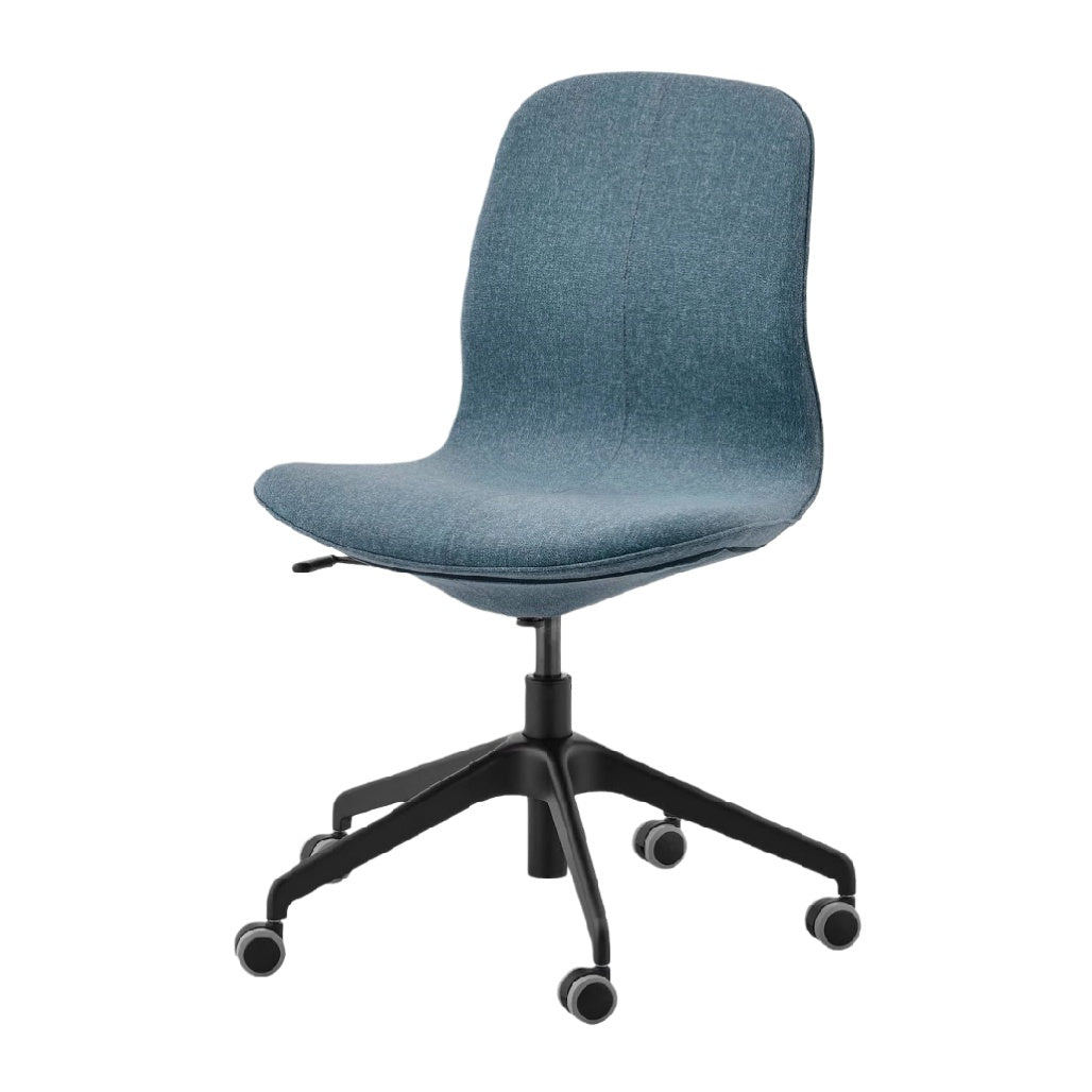 Chaise de bureau réglable en tissu - Pour espace de travail - Structure en métal - 45 x 55 x 90