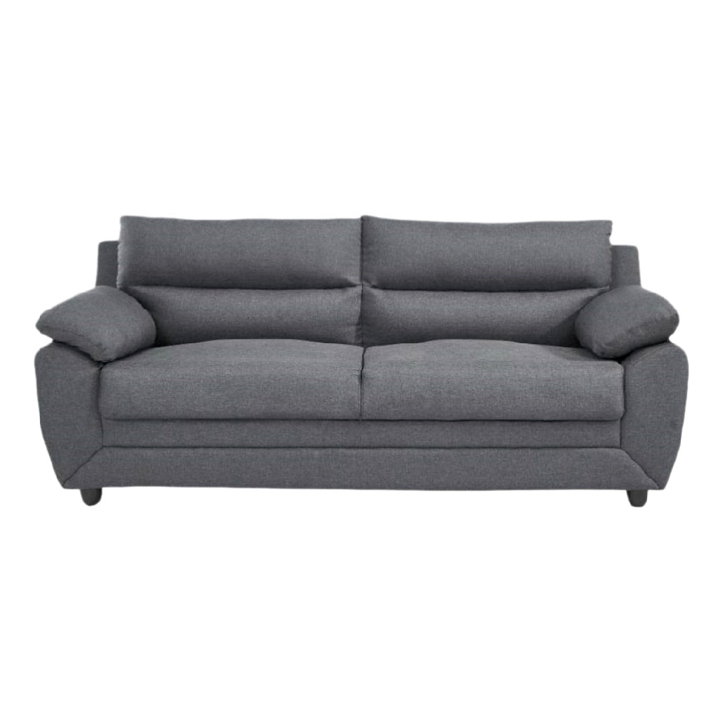 Canapé en tissu gris pour salon - 200 x 90 x 85