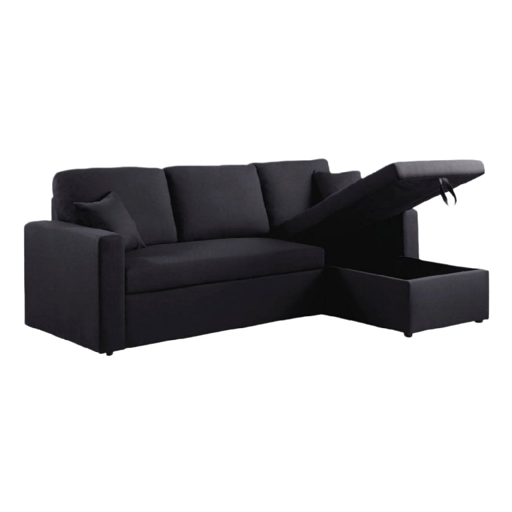 Canapé convertible avec rangement en tissu - 220 x 90 x 85